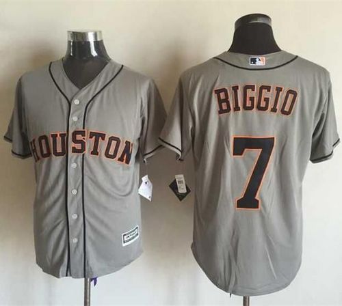 Astros #7 Craig Biggio Grey New Cool Base Stitched MLB Jersey - Click Image to Close